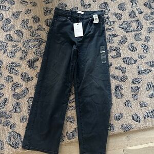 Womens Black “dad” Jeans